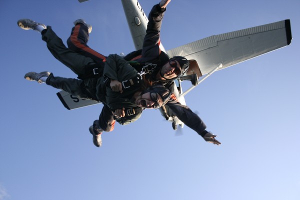 Eyvind Norbye hopper tandem på Skydive Elvenes 2009